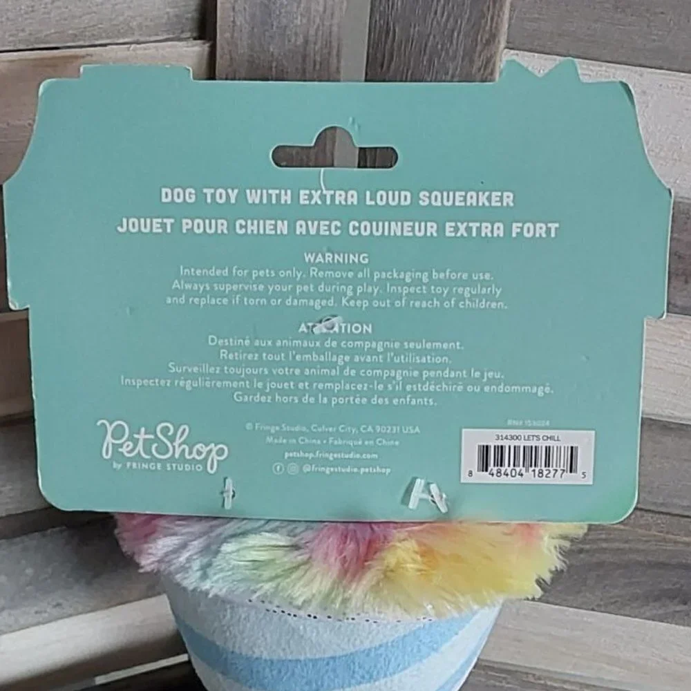 Let's Chill Snow Cone Plush Dog Toy | PetShop by Fringe Studio |